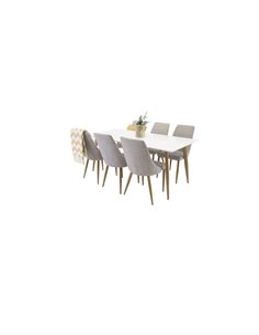 Matgrupp Polar med Leone matstolar, 180 × 90 cm 2