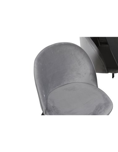 Matgrupp Gold med Velvet matstolar, 180 × 85 cm