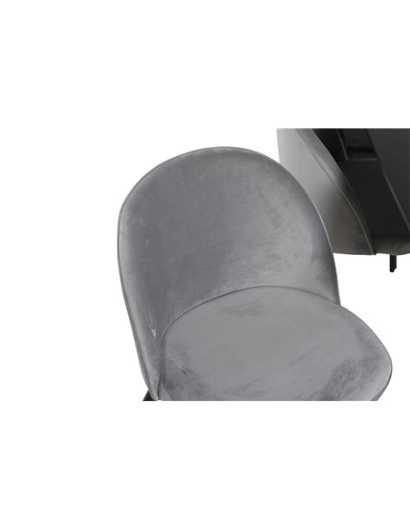 Matgrupp Gold med Velvet matstolar, 180 × 85 cm