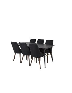 Matgrupp Gold med Leone matstolar, 180 × 85 cm 2