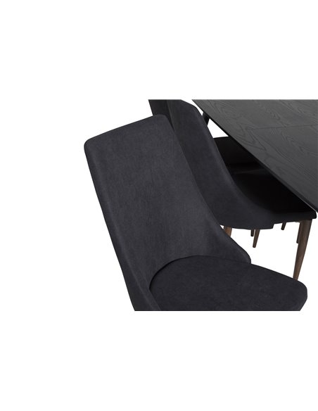 Matgrupp Gold med Leone matstolar, 180 × 85 cm