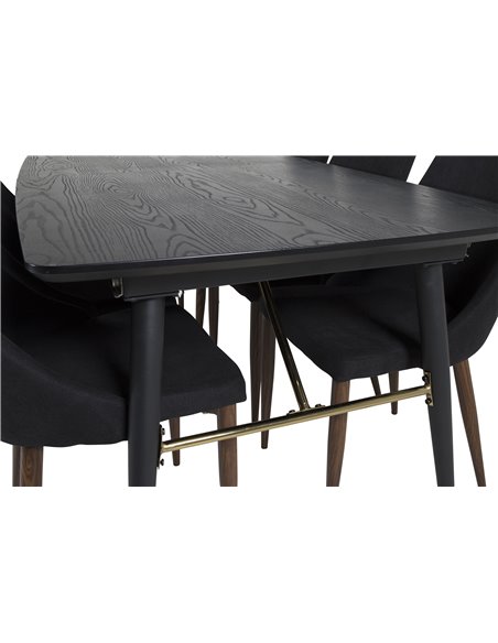 Matgrupp Gold med Leone matstolar, 180 × 85 cm