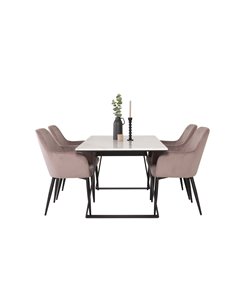 Matgrupp Estelle med Comfort matstolar, 140 × 90 cm 2