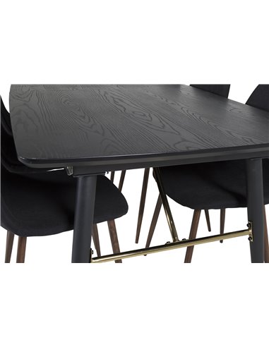 Matgrupp Gold med Polar matstolar, 180 × 85 cm