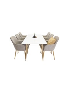 Matgrupp Polar med Comfort matstolar, 180 × 90 cm