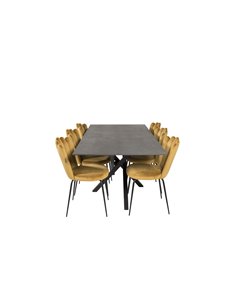 Matgrupp Piazza med Limhamn matstolar, 180 × 90 cm