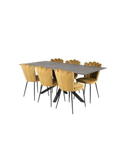 Matgrupp Piazza med Limhamn matstolar, 180 × 90 cm 2