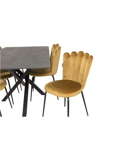 Matgrupp Piazza med Limhamn matstolar, 180 × 90 cm
