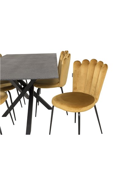 Matgrupp Piazza med Limhamn matstolar, 180 × 90 cm