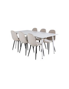 Matgrupp Polar med Polar matstolar, 180 × 90 cm 2