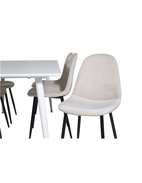 Matgrupp Polar med Polar matstolar, 180 × 90 cm