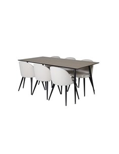 Matgrupp Silar med Velvet matstolar, 180 × 90 cm 2
