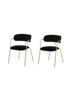 Matstol Arrow, Svart/Guld