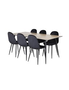 Matgrupp Silar med Polar matstolar, 180 × 90 cm 2