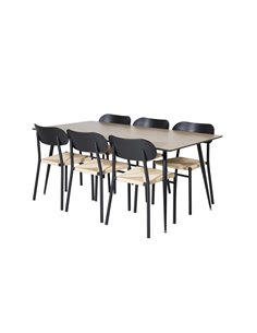 Matgrupp Silar med Polly matstolar, 180 × 90 cm 2