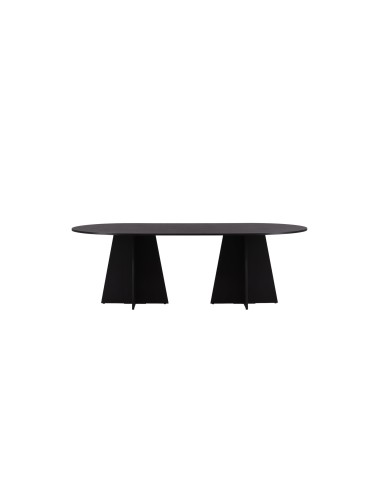 Ovalt matbord Bootcut, 230 × 115 cm, Svart