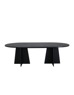 Ovalt matbord Bootcut, 230 × 115 cm, Svart 2