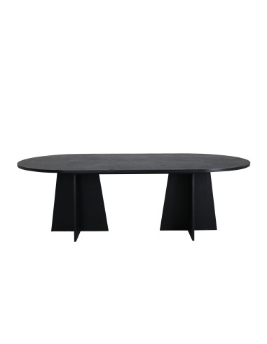 Ovalt matbord Bootcut, 230 × 115 cm, Svart