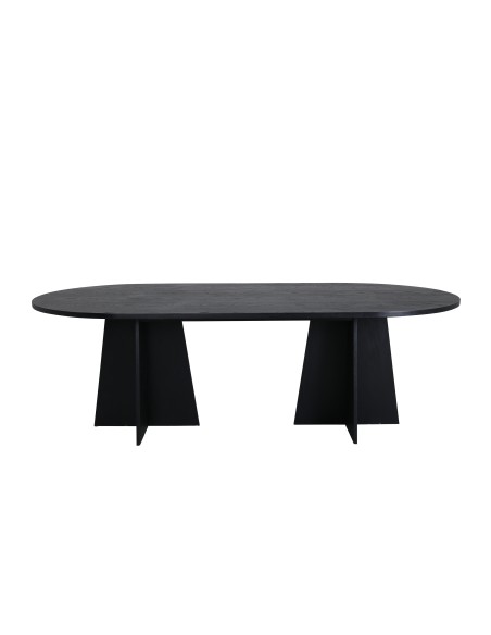 Ovalt matbord Bootcut, 230 × 115 cm, Svart