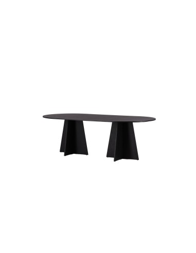 Ovalt matbord Bootcut, 230 × 115 cm, Svart