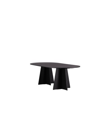 Ovalt matbord Bootcut, 230 × 115 cm, Svart