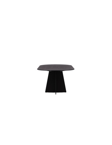 Ovalt matbord Bootcut, 230 × 115 cm, Svart
