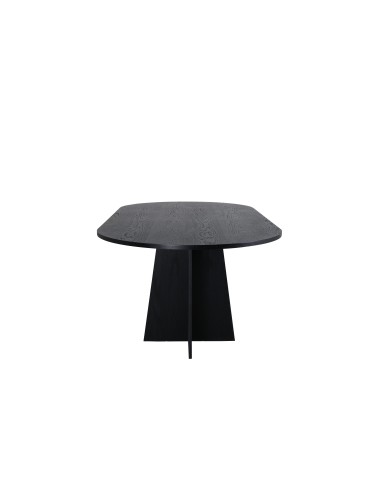 Ovalt matbord Bootcut, 230 × 115 cm, Svart