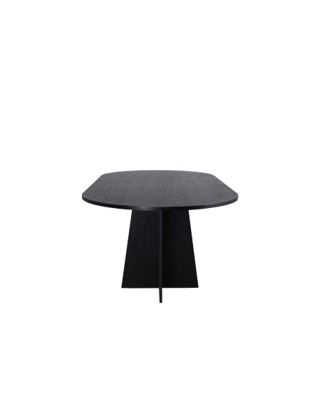 Ovalt matbord Bootcut, 230 × 115 cm, Svart