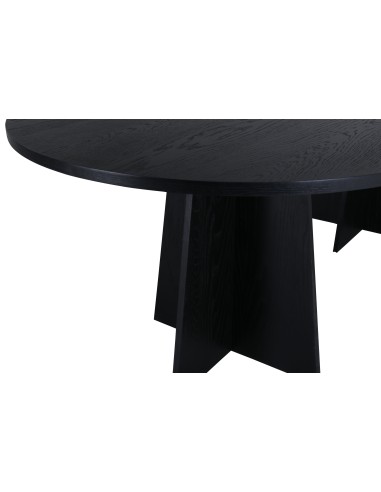 Ovalt matbord Bootcut, 230 × 115 cm, Svart