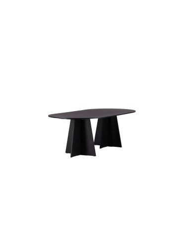 Ovalt matbord Bootcut, 230 × 115 cm, Svart