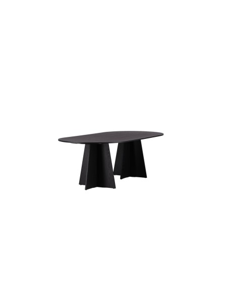 Ovalt matbord Bootcut, 230 × 115 cm, Svart