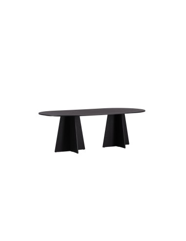 Ovalt matbord Bootcut, 230 × 115 cm, Svart