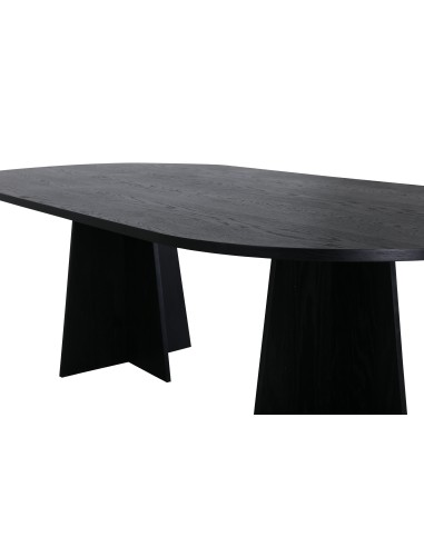 Ovalt matbord Bootcut, 230 × 115 cm, Svart