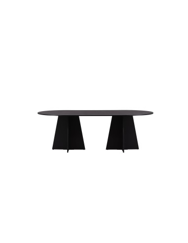 Ovalt matbord Bootcut, 230 × 115 cm, Svart