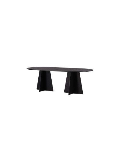 Ovalt matbord Bootcut, 230 × 115 cm, Svart