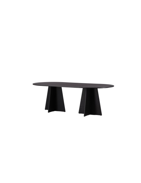 Ovalt matbord Bootcut, 230 × 115 cm, Svart