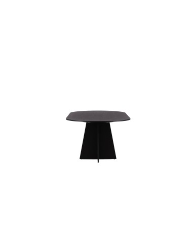 Ovalt matbord Bootcut, 230 × 115 cm, Svart