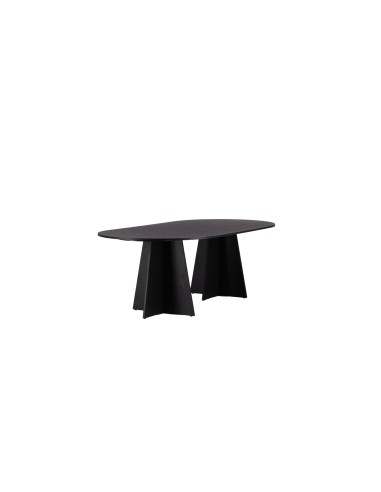 Ovalt matbord Bootcut, 230 × 115 cm, Svart