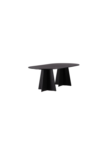 Ovalt matbord Bootcut, 230 × 115 cm, Svart