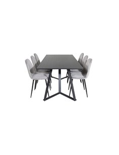 Matgrupp Marina med Polar matstolar, 180 × 90 cm