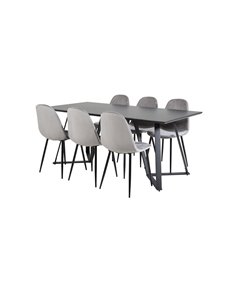 Matgrupp Marina med Polar matstolar, 180 × 90 cm 2