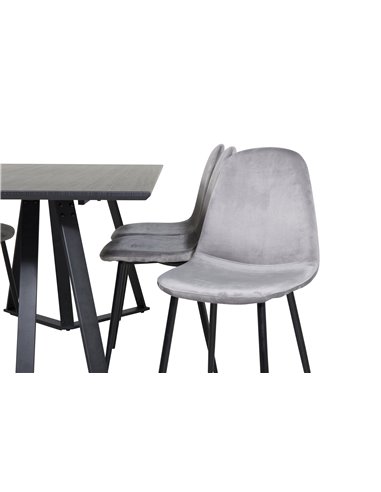 Matgrupp Marina med Polar matstolar, 180 × 90 cm