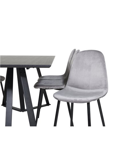 Matgrupp Marina med Polar matstolar, 180 × 90 cm