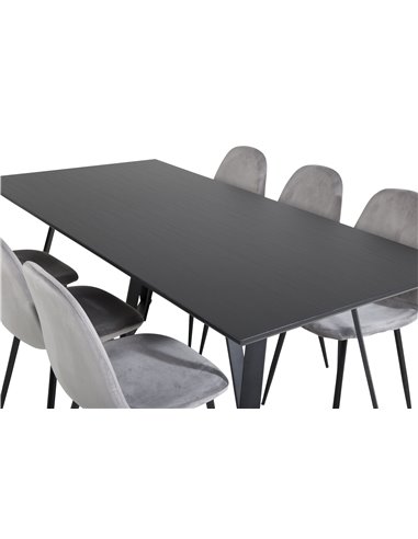Matgrupp Marina med Polar matstolar, 180 × 90 cm