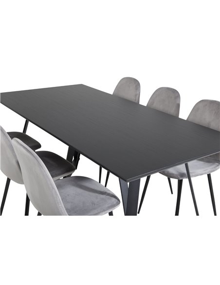 Matgrupp Marina med Polar matstolar, 180 × 90 cm
