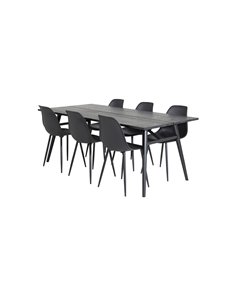 Matgrupp Sleek med Polar matstolar, 195 × 95 cm 2