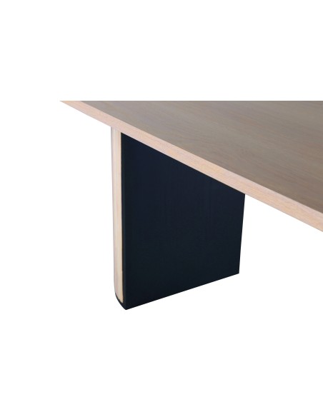Ovalt matbord Bianca, 200 × 90 cm, Vitlaserad