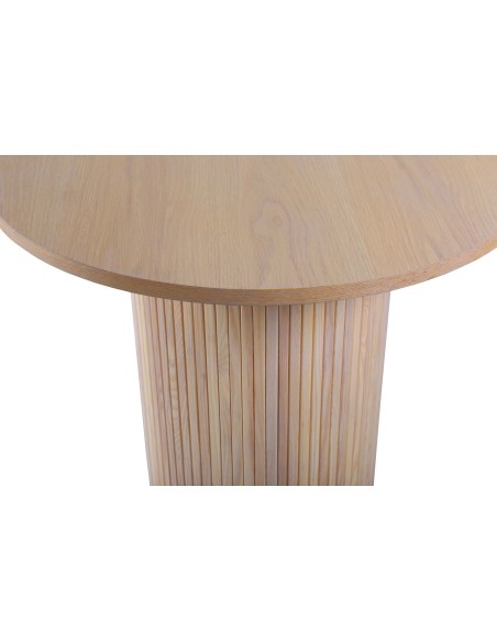 Ovalt matbord Bianca, 200 × 90 cm, Vitlaserad