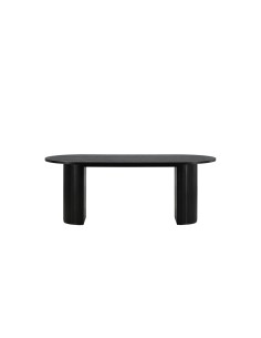 Ovalt matbord Bianca, 200 × 90 cm, Svart