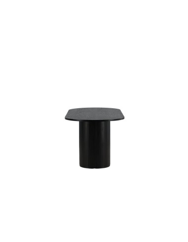 Ovalt matbord Bianca, 200 × 90 cm, Svart
